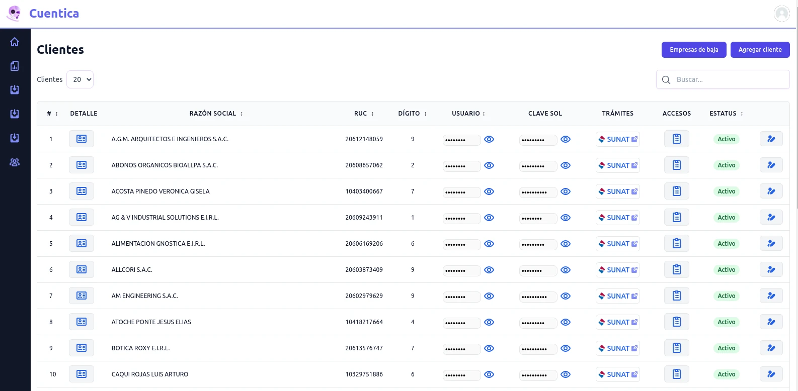 Lista de Clientes